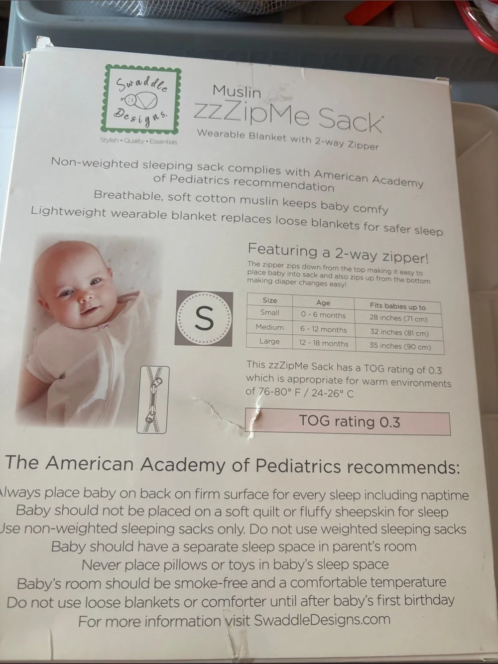 Swaddle Designs Sunburst Muslin zzZipMe Sack - White, Tan, Yellow, Pink